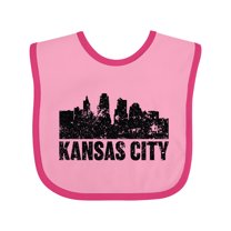 Inktastic Kansas City Skyline Grunge Boys or Girls Baby Bib