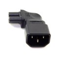 thumbnail image 3 of HUGFEGWE IEC 320 C14 Socket to C5 Mickey Mouse Plug AC Power 90 Degree Left Angled Converter Adapter CJ25311-7947, 3 of 6