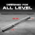 thumbnail image 4 of Yes4All 480LB Standard Straight Barbell 60", Weight Bar 1" Diameter - Star Lock Collars & Rubber Ring for Deadlifts, Squats, 4 of 6