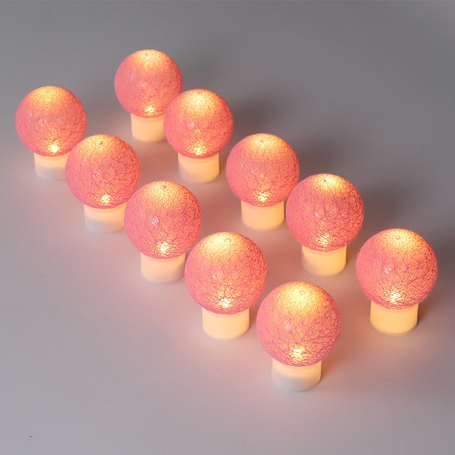 10PCS Night Light Romantic Ball Shape Decorative Night Lamp Desktop Light