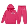 thumbnail image 2 of MAIHAN-Girls Winter Hoodie & Joggers Set 2-13 Years, Winter Hoodie and Pants 2-Piece Outfit, Cozy Warm Lined Sweatsuit for Boys and Girls(Hot Pink8,12-13Years), 2 of 4