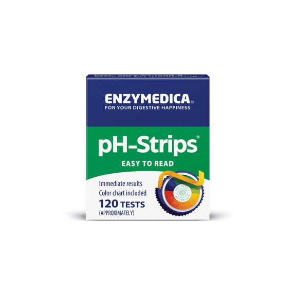 Enzymedica pH Test Strips, Urine pH Testing Kit, Fast Results, Accurate Acid & Alkaline Balance Monitor, Easy Roll Dispenser with Color Chart, 120 Count