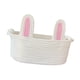 thumbnail image 4 of Cesta de Pascua para niños, cesta de almacenamiento, cesta de picnic reutilizable, cesta decorativa de conejo rosa y blanco, 4 of 9