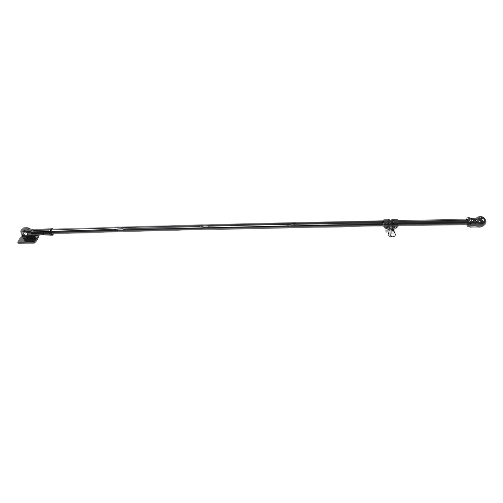 M Buder 6FT Flag Pole Kit Heavy Duty Stainless Steel Anti-Tangling Spinning Flagpole for House Yard, 1 Inch Diameter Weather Proof Metal Flag Pole for Outside Wall Mount, Black (1.8m / 70.8 inches)