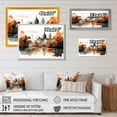 thumbnail image 4 of DESIGN ART Designart "Brown And Orange Urban Rhythms" City Art Deco Wall Decor 32 in. wide x 16 in. high, 4 of 5