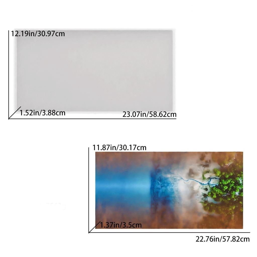 LICEWO Rectangular Table Molds Epoxy Resin Table Moulds Silicone Storage Tray Molds