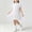 White a, variant on Spazoro Girls Cute Dresses, Button Front Collared Short Sleeve Plaid Casual A-Line Dress for School Blue Size 5-6 T