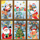 thumbnail image 1 of Pegatinas de copos de nieve para decoración navideña, pegatinas estáticas de Papá Noel, alce y muñeco de nieve, pegatinas para ventanas de Feliz Navidad, 1 of 4