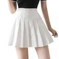 thumbnail image 2 of Wutalume Women's Athletic Pleated Tennis Skirt - Stretchy Golf Skirt with Built-in Shorts for Yoga Running and Casual Sports,White S, 2 of 6