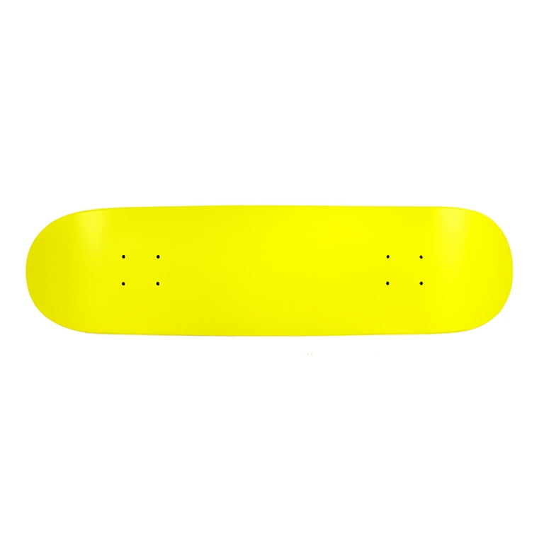 blank skateboard deck - neon yellow - 8.25
