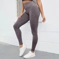 thumbnail image 2 of UngA Women Ribbed Knit Sports Yoga Leggings, Seamless High Waist Tummy Control Skinny Pants Scrunch Butt Lift Workout Leggings for Women Light Purple,L, 2 of 6