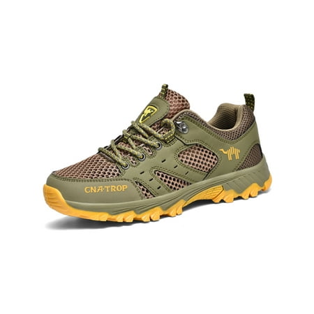 

Woobling Mens Hiking Shoe Sport Trail Sneaker Lace Up Sneakers Men Trainers Casual Athletic Shoes Outdoor Lightweight Khaki 10.5