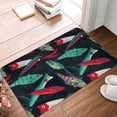 thumbnail image 4 of Haiem Fishing Lure Front Door Mat Indoor Outdoor Entrance, Waterproof All-Season, All-Weather Doormat, Durable Flannel Fabric, Fade Resistant, Low Profile, 16x24in, 4 of 7