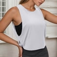 thumbnail image 2 of GPOECD Loose Tank Tops for Women Sleeveless Yoga Top Comfortable Summer Workout Vest Daily Wear Womens Camisole White,M, 2 of 4