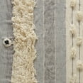 thumbnail image 2 of LR Home Gray/Beige Textured Striped Cotton Throw Blanket, 50" x 60", 2 of 5