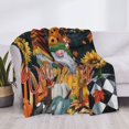 thumbnail image 3 of Uemuo Welcom Fall Printed Throw Blanket for Couch, Fluffy Fuzzy Blankets for Bed, Sofa, Cozy Flannel Faux Fur Blanket-80"x60", 3 of 6