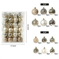 hulanddfd Christmas Tree Ornaments - Set of 48pcs Khaki Shatterproof Hanging Balls 6cm/2.36" Christmas Balls Decorations for Xmas Tree and Holiday Wedding Party