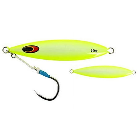 UPC: 9351482005351 | Nomad Gypsy Jig – 300g/10.5 oz. – Chartreuse White Glow