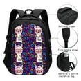 thumbnail image 3 of Daiia Llama Alpaca Pattern USB Charging Backpack for Men and Women, Anti-Theft Backpack,Travel Backpack,School Backpack,College Backpack,Laptop Backpack, 3 of 7