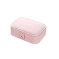 thumbnail image 1 of Caja de Almacenamiento de joyería Matsuzay de cuero PU portátil lindo ajustable doble capa naranja rosa, 1 of 6