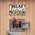thumbnail image 5 of Funnysign Rooster D?Cor Relax We'Re All Crazy It'S Not Competition Letrero Rústico De Lata Para Decoración Del Hogar, Granja, Gallinero, 8 X 12 Pulgadas (9709), 5 of 5