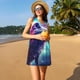 thumbnail image 3 of Fotbe Starry Multicolored Wolf Vestido de Verano sin Mangas para Mujer – Vestido Midi Línea A, Estilo Camiseta Floral, Vestido Playero Casual y Fluido, 3 of 7