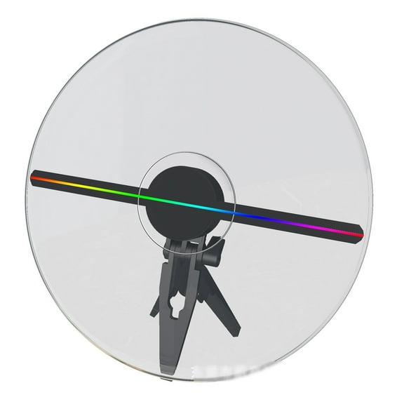 3D Hologram, 3D Holographic Fan Holographic Projector Advertising Screen Mobile Power Tape-C Suspended Stereo Imaging Mini Desktop Model Ideal Advertising Tool