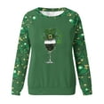 thumbnail image 4 of Craaazy Women's Long Sleeve St Patricks Day Tshirts with Green Shamrock, 4 of 5