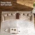 thumbnail image 6 of Rophefx 177.7" Oversized Curved Sectional Sofa for Living Room with 29.2" Deep Seats, Movable Coffee Table with USB, No Assembly, Light Brown Chenille, 6 of 8