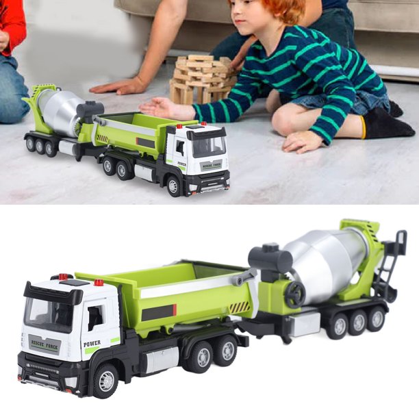 Camión De Juguete De Construcción De aleación, Coche De Juguete Para Niños De Gran Tamaño, Material De Primera Calidad, Camión Volquete Y Mezclador De Operación Flexible,
