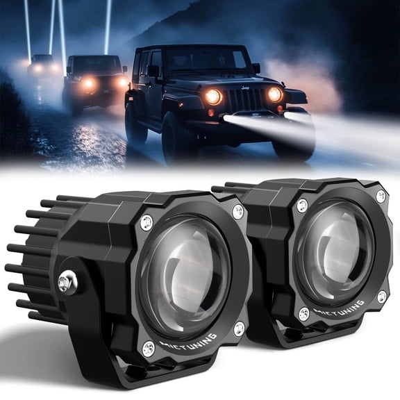 2Pcs 3 Inch 72W LED Lights Pods Spot Flood Beam Offroad ATV UTV Driving Fog Lamp