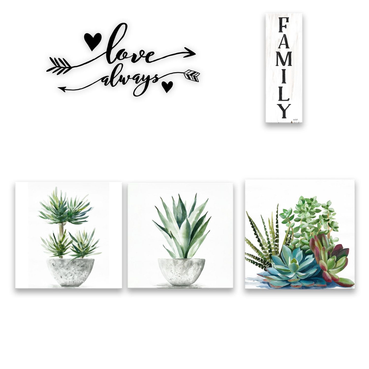 Assortiment Artissimo Designs White Sale - Formats familiaux variés - 17 W x 13.25H x 2.8D