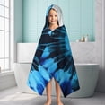 thumbnail image 6 of Blue Tie Dye Mandala Pattern Hooded Bath Towel，60"x35" for Ages 3 To 12 Kids, Quick Dry Lightweight Soft Microfiber Hood Beach Towel Cover Up for Kids, 6 of 7