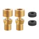 thumbnail image 2 of Juego de adaptadores de ducha de 2 piezas, conectores de latón, kit de instalación ajustable de 360 degree, Cubierta negra, 2 of 9