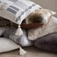 thumbnail image 3 of Bouclair Grey Rabbit Faux Fur Throw Pillow 20x20 in (51x51 cm), 3 of 3