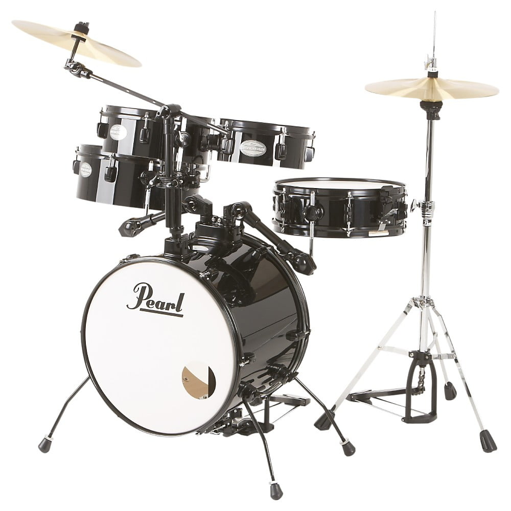 Pearl Rhythm Traveler Drum Set With Cymbals Hardware Jet Black Walmart Com Walmart Com