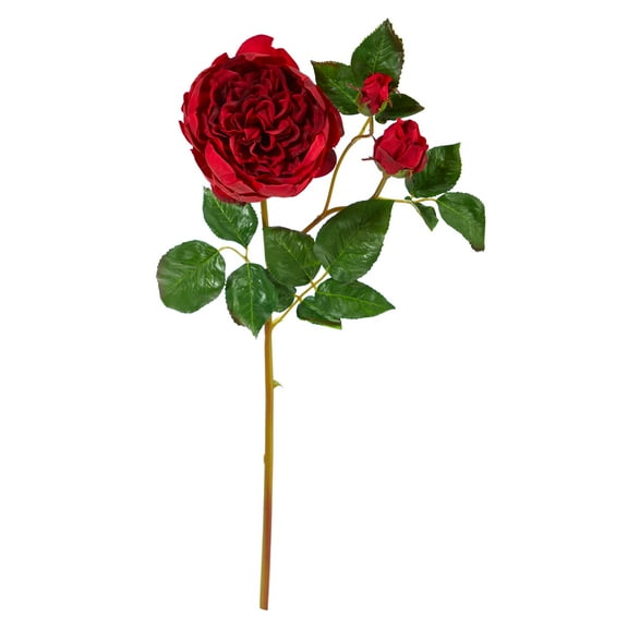 Nearly Natural 22" Rose Artificial Flower (Set of 6), Red