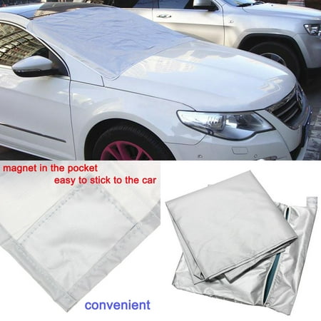 Magnetic Car Windshield Windscreen Ice Frost Snow Sun UV Cover with Storage Pouch Universal Auto Truck SUV Window  Protect Protector MATCC (Best Car Or Suv For Snow)