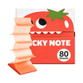 thumbnail image 3 of Translucent Glitter Sticky Notes, 80 Sheets Pull Out Self Adhesive Notepads, See Through Memo Sheets For Document Annotation & Desk Organizing (Strawberry), 3 of 5