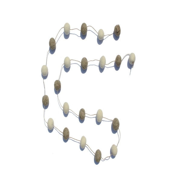 De Kulture Works Premium Wool Felt Large POM POM Garland 96 Inch Eco Friendly Halloween Wall Hanging