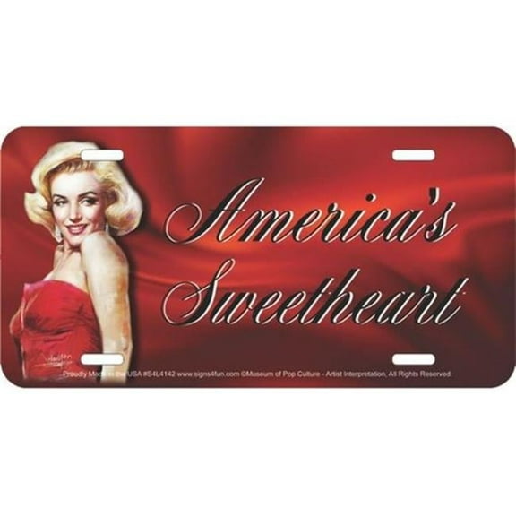 Marilyn Monroe America's Sweetheart Metal License Plate