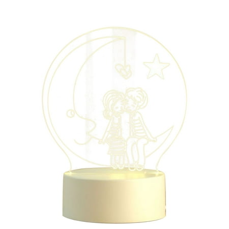 

Valentine s Day USB Acrylic 3D Night Light Lamp Home Landscape Decoration Gifts