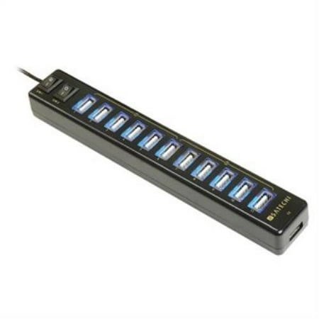 Satechi 104 0186 12 Port USB 2.0 Hub W/ AC Adapter 2 Switches