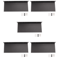 thumbnail image 1 of 5X Wall Shelves, Black Floating Shelves,Bathroom Racks, Wall Display Shelves,Wall Mounted Kitchen Spice Racks(30cm), 1 of 7