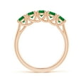 thumbnail image 2 of Angara Natural 1 Ct. Emerald Non Eternity Wedding Band in 14K Rose Gold for Women (Ring Size: 3), 2 of 13