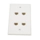 thumbnail image 5 of Placa de pared Ethernet, 4 puertos Cat6, ahorro de espacio, buena fijación, placa de pared de Internet con tornillos para oficina en casa, 5 of 8