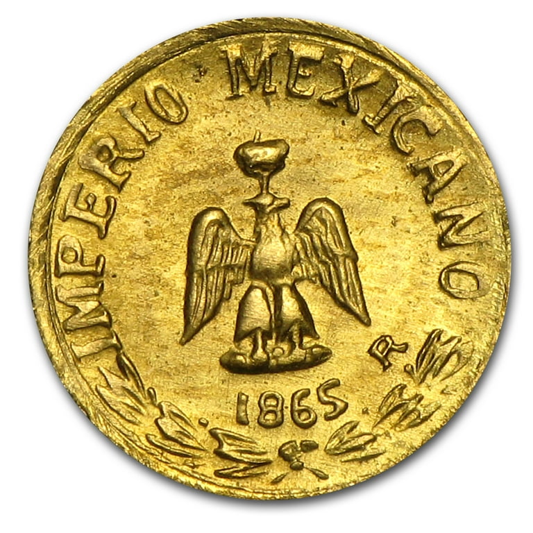 1865年 メキシコミニチュア金貨 1865-B Mexico Mini Gold 1/50