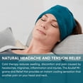 thumbnail image 2 of Aculief Headache and Migraine Relief Hat - Cold Packs, Relaxation  - Teal, 2 of 7