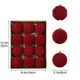 thumbnail image 3 of 12-Pack Flocked Velvet Christmas Ball Ornaments, 3.15 Inch Brown Xmas Tree Decorations with Easy-Hang Loops for Holiday Home & Fireplace Mantel,E, 3 of 7