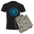 thumbnail image 6 of CafePress - Blue Tribal Turtle Sun Pajamas - Men's Dark Loose Fit Cotton Pajama Set, 6 of 7
